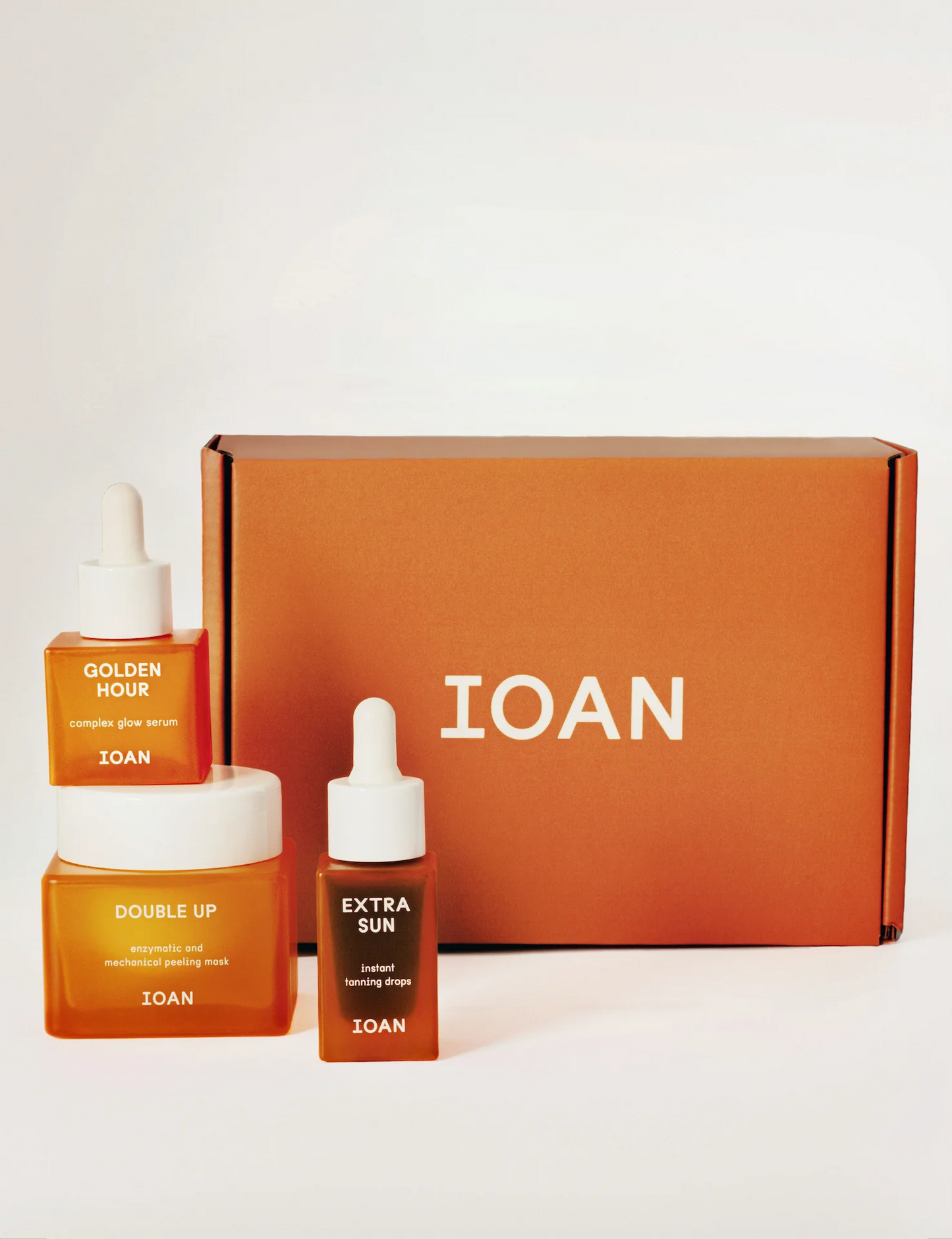 IOAN DELUXE BOX – serum + tanning drops + peelingmasker