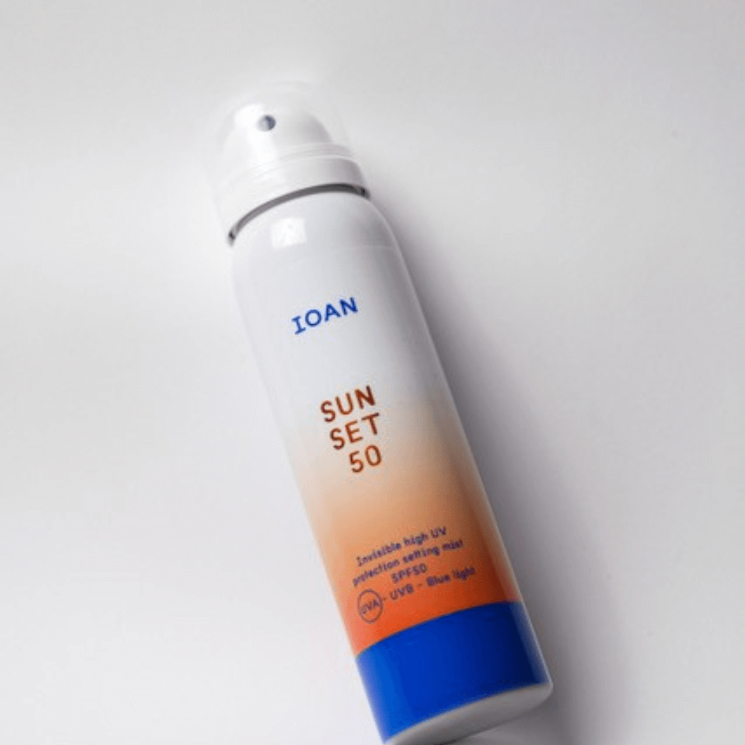 IOAN sun set settingspray SPF50