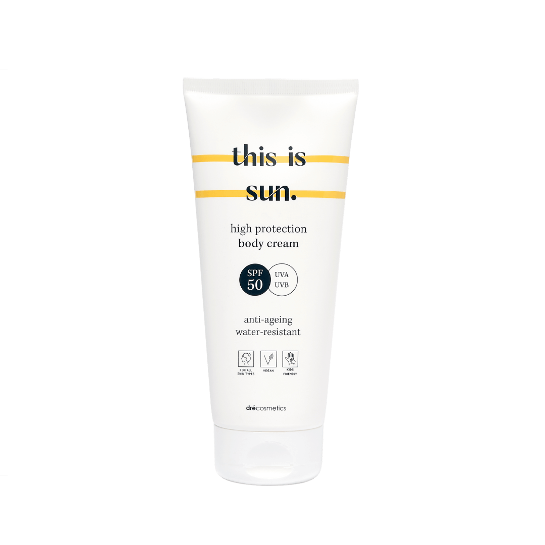 Zonnecrème SPF50 van This is Us – geschikt voor gevoelige huid, zonder parabenen