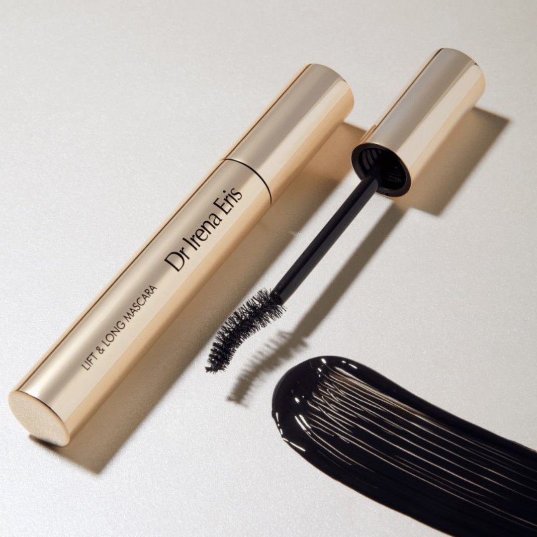 Mascara van Dr Irena Eris met liftend effect – lengte en krul voor een open blik - uitzicht borstel en kleur