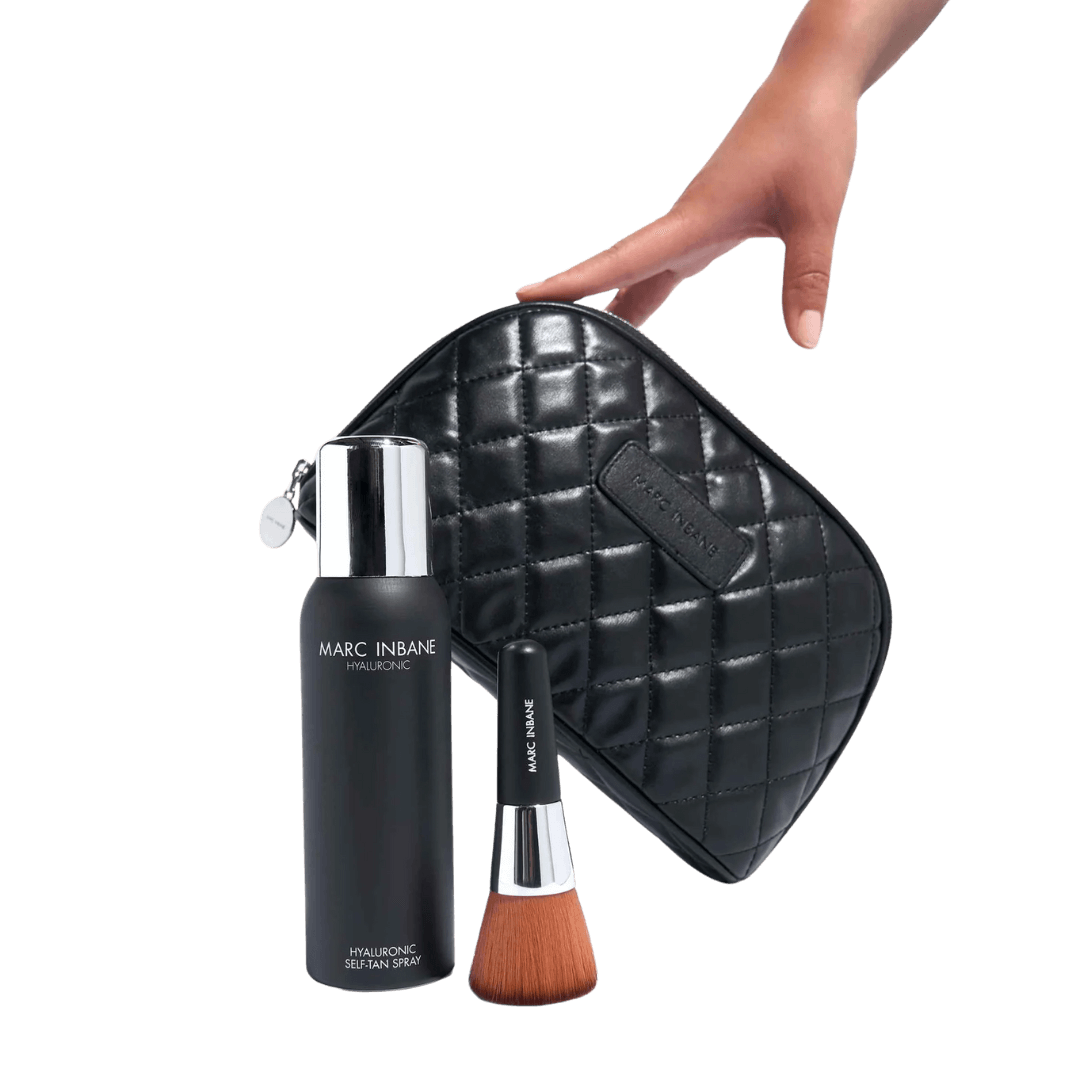 promoset marc inbane tanningspray tasje en flat kabuki