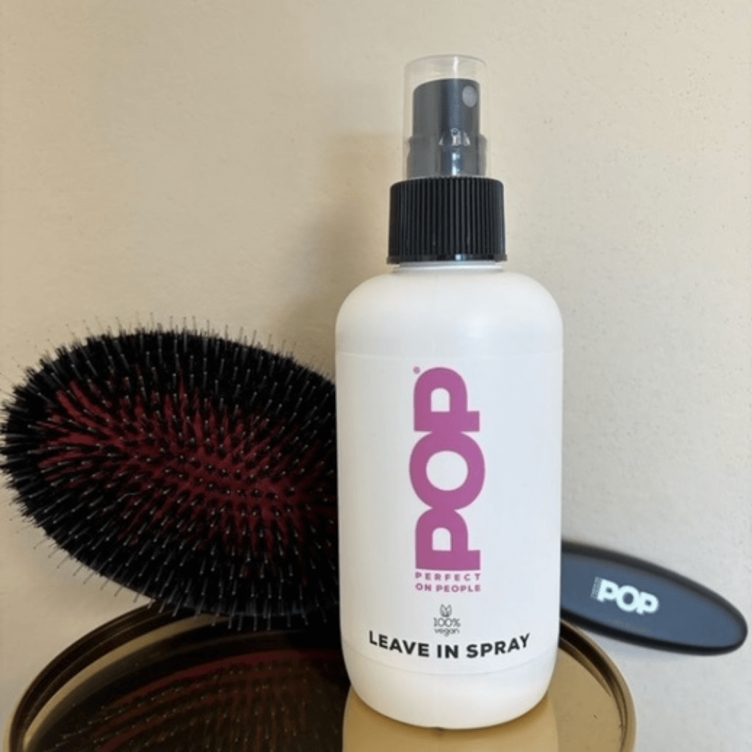 POP leave-in spray met haarborstel – verzorging & styling