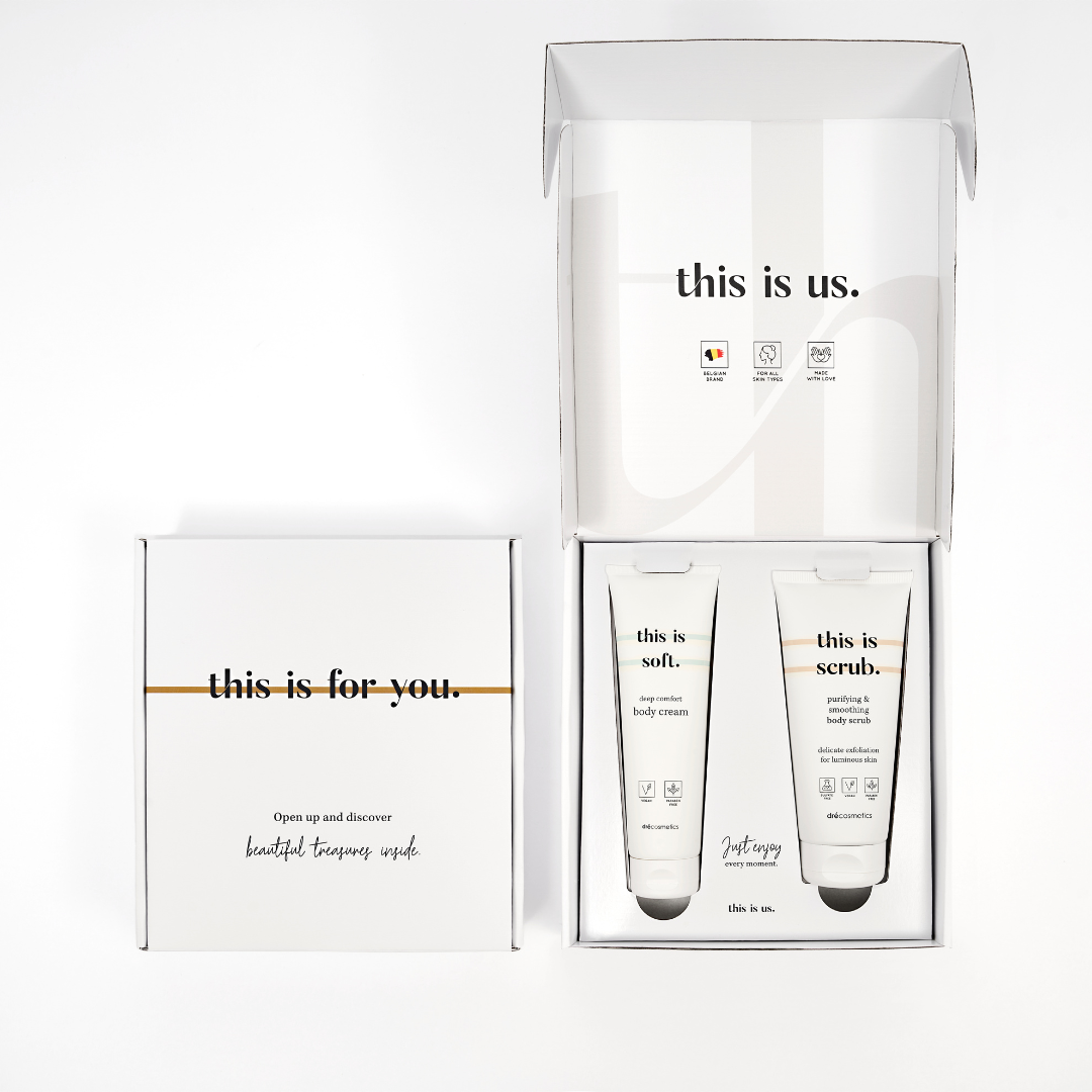 THIS IS US giftset - bodyscrub en bodycrème