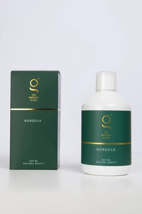 Nordsilk supplement van The Swedish Glow – ondersteunt haargroei en huidelasticiteit