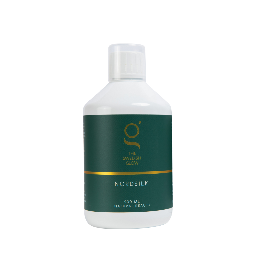 Nordsilk supplement van The Swedish Glow – ondersteunt haargroei en huidelasticiteit