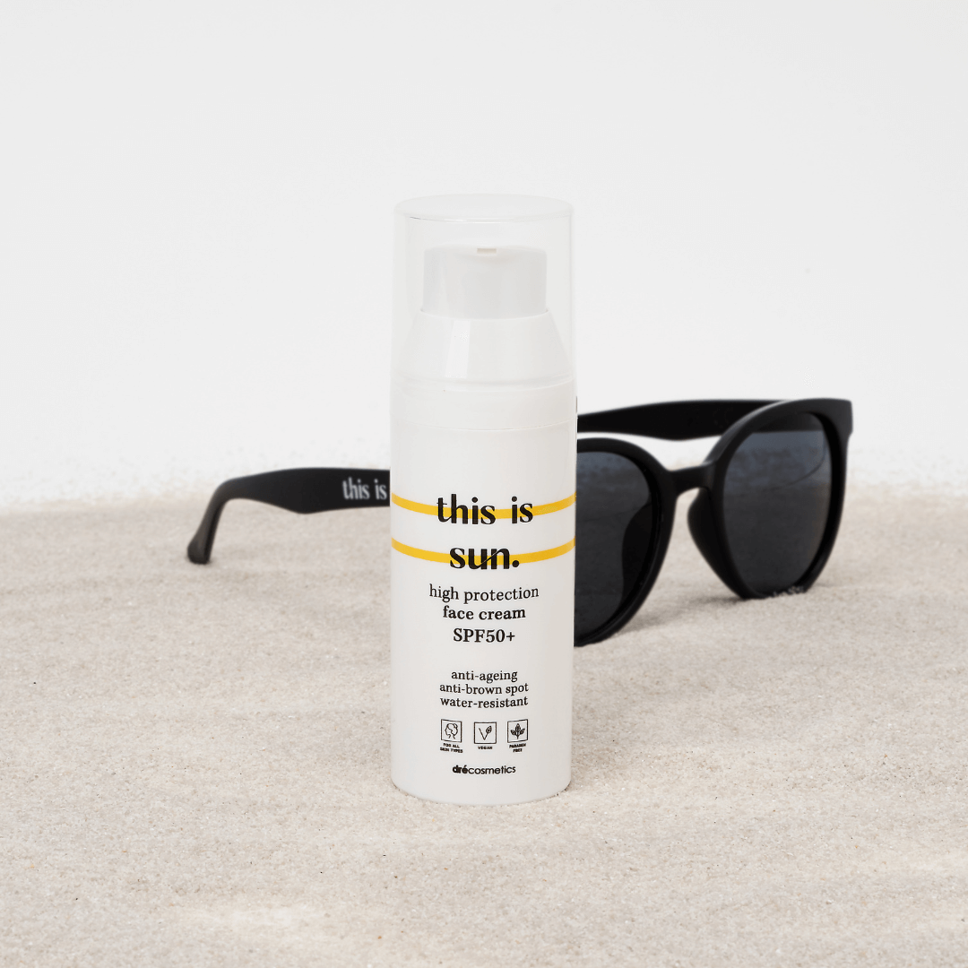 Zonnecrème gezicht spf50+ van This is Us – geschikt voor gevoelige huid, zonder parabenen