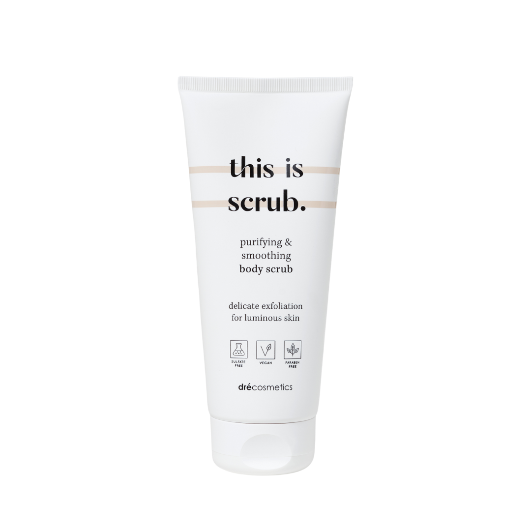 Milde body scrub van This is Us – zachte exfoliatie zonder irriterende ingrediënten