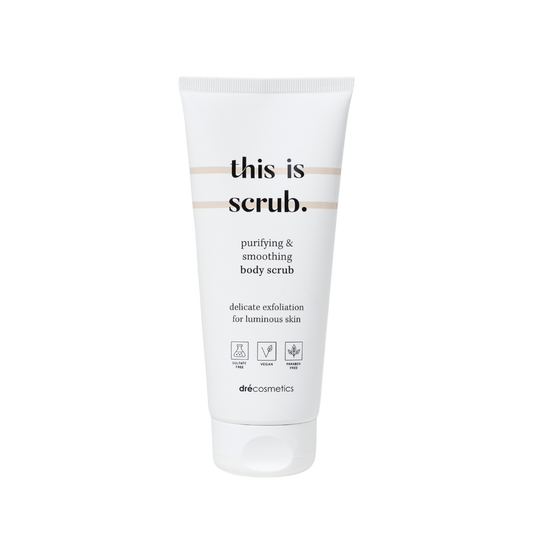 Milde body scrub van This is Us – zachte exfoliatie zonder irriterende ingrediënten