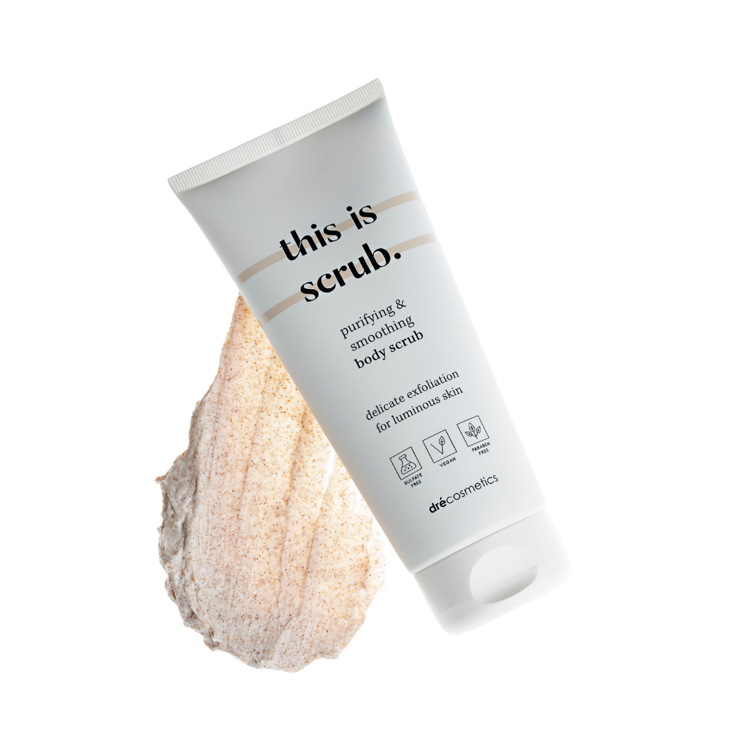 Milde body scrub van This is Us – zachte exfoliatie zonder irriterende ingrediënten - voorbeeld textuur