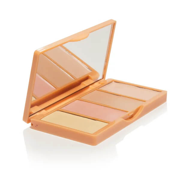 Bellápierre Universal Concealer Palette met 6 tinten – camoufleert roodheden, donkere kringen en imperfecties - open palet