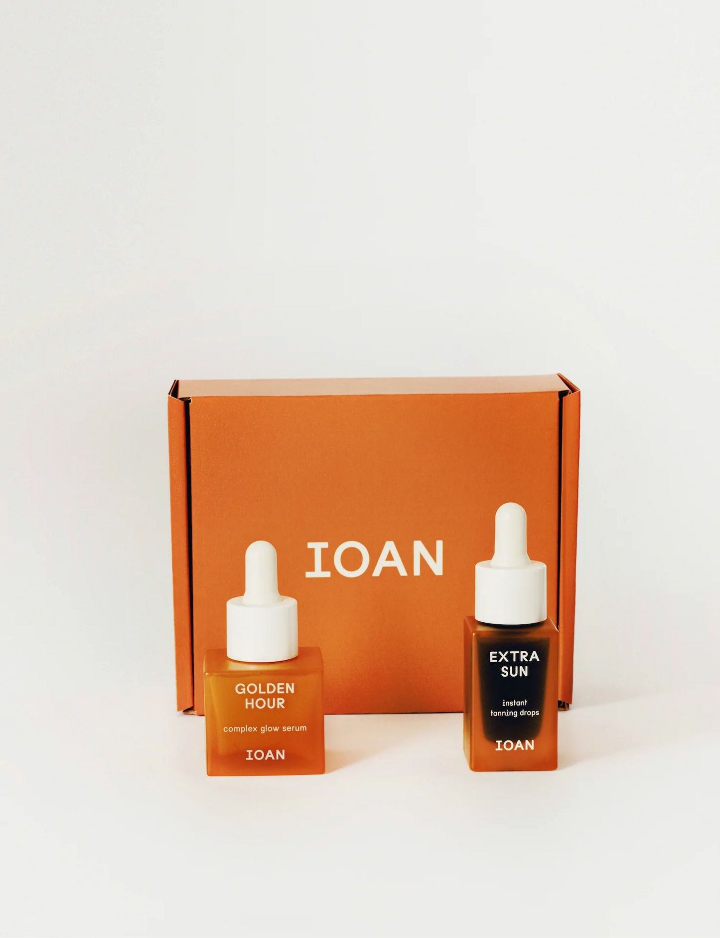 IOAN BRONZED GLOW BOX: Golden Hour serum + Extra Sun tanning drops