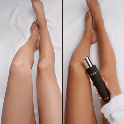 Mousse van Marc Inbane voor een diepe en langdurige bruine kleur - foto voor en na