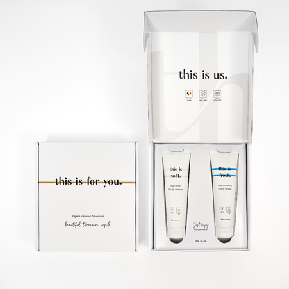 THIS IS US giftset - douchegel en bodycrème
