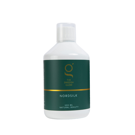 Nordsilk supplement van The Swedish Glow – ondersteunt haargroei en huidelasticiteit