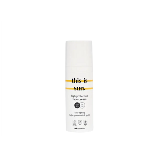 Zonnecrème voor gezicht SPF 50+ van This is Us – geschikt voor gevoelige huid, zonder parabenen