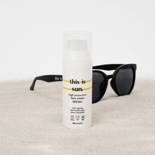Zonnecrème gezicht spf50+ van This is Us – geschikt voor gevoelige huid, zonder parabenen